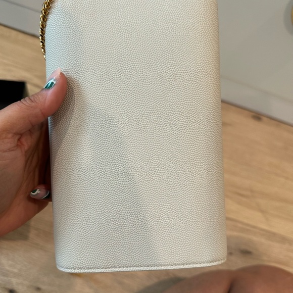 Saint Laurent Uptown YSL Monogram Grain de Poudre Wallet on Chain w/ Card Case - Picture 8 of 11